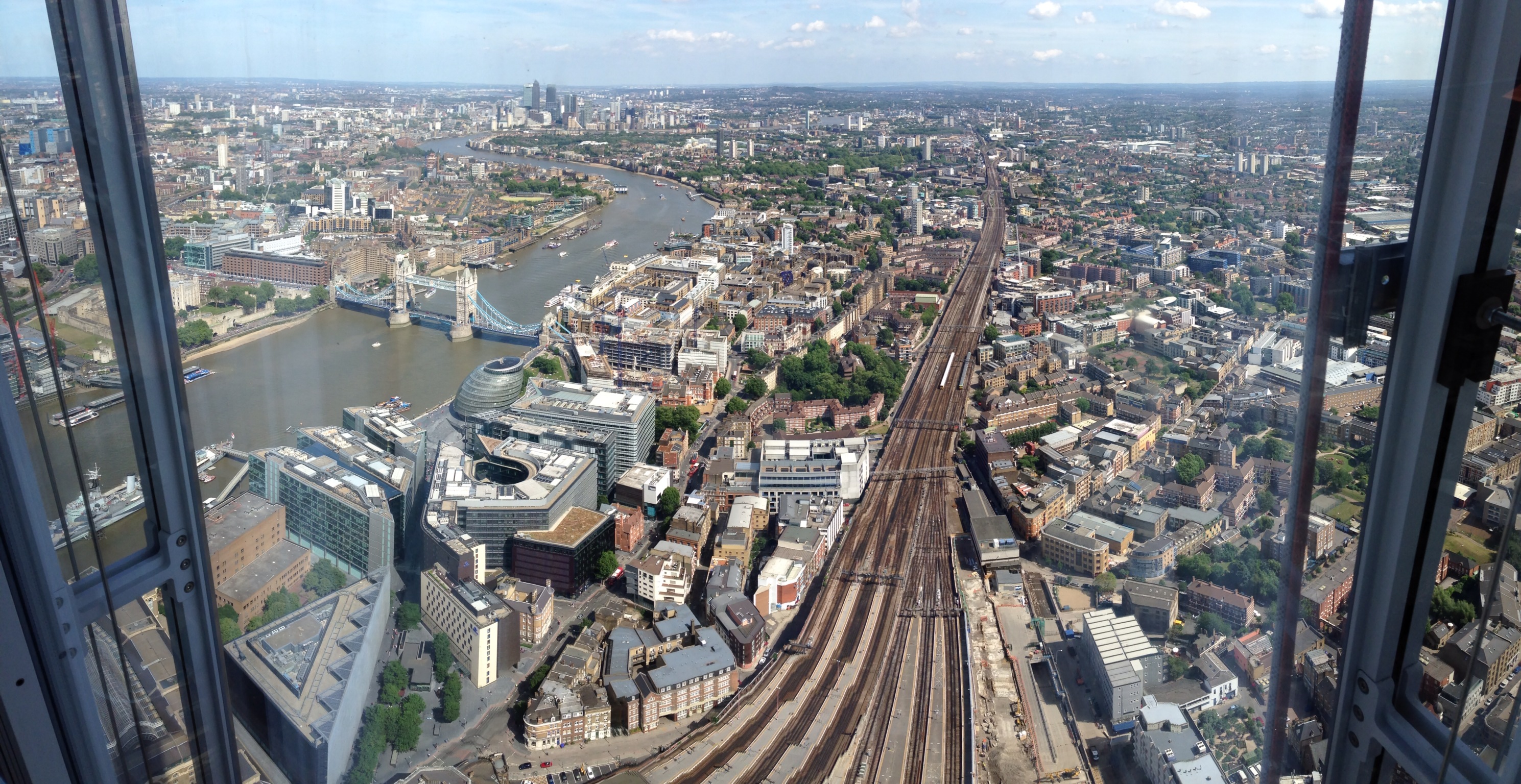 The shard in londen vanuit het gebouw